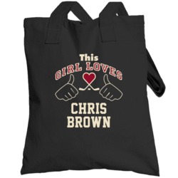 This Girl Loves Chris Brown Arizona Hockey Fan Sports Totebag