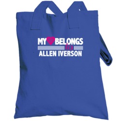 My Heart Belongs To Allen Iverson Detroit Basketball Player Fan Toteba