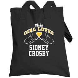 This Girl Loves Sidney Crosby Pittsburgh Hockey Fan Sports Totebag