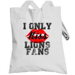 I Only Kiss Detroit Fans Sports Team City Football Totebag
