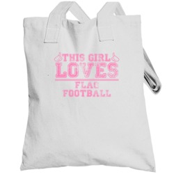 This Girl Loves Flag Football Sports Themed Totebag
