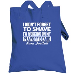 Lions Football Playoff Beard Funny Trending Sports Team Totebag