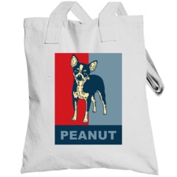 Peanut Chihuahua Hope Obama Parody Best Friend  Lover Totebag