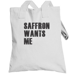 Saffron Wants Me Parody Funny Custom Name Love Totebag