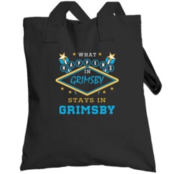 What Happens In Stays In Grimsby Ontario Cool Vegas Parody Totebag