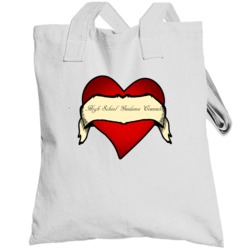 High School Guidance Counselor Heart Tattoo Occupation Totebag