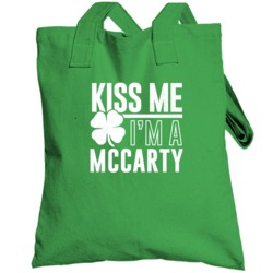 Mccarty Kiss Me Im Irish Parody Custom Last Name St Patricks Day Toteb