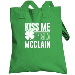 Mcclain Kiss Me Im Irish Parody Custom Last Name St Patricks Day Toteb