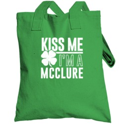 Mcclure Kiss Me Im Irish Parody Custom Last Name St Patricks Day Toteb