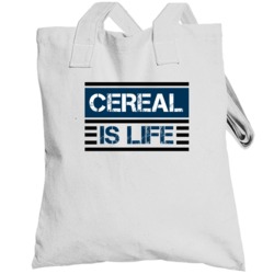 Cereal Is Life Cool Favorite Food Retro Totebag