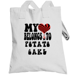 My Heart Belongs To Potato Cake Favorite Food Retro Totebag
