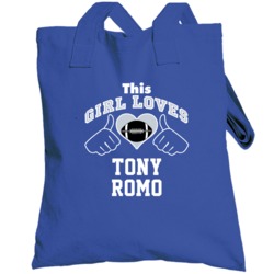 This Girl Loves Tony Romo Dallas Football Player Sports Fan Heart Tote