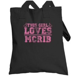 This Girl Loves Mcrib Funny Food Fan Totebag