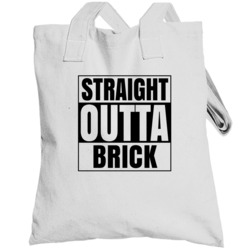 Straight Outta Brick New Jersey City Compton Parody Totebag
