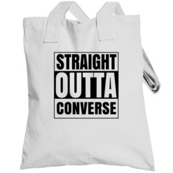 Straight Outta Converse Texas City Compton Parody Totebag