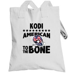 Kodi American To The Bone Cool Usa Name Totebag
