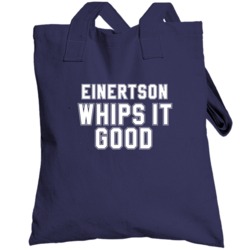 Darrell Einertson Whips It Good New York Baseball Pitcher Fan Totebag