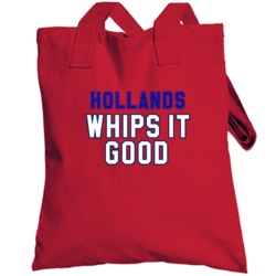 Mario Hollands Whips It Good Philadelphia Baseball Pitcher Fan Totebag
