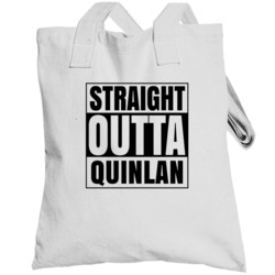 Straight Outta Quinlan Texas City Compton Parody Totebag