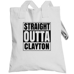 Straight Outta Clayton Alabama City Compton Parody Totebag