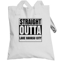 Straight Outta Lake Havasu City Arizona City Compton Parody Totebag