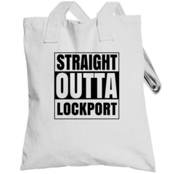 Straight Outta Lockport Louisiana City Compton Parody Totebag