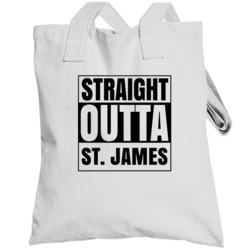 Straight Outta St James New York City Compton Parody Totebag