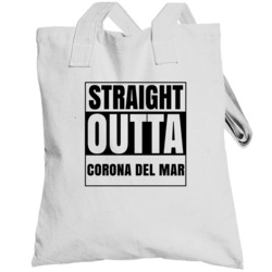 Straight Outta Corona Del Mar California City Compton Parody Totebag