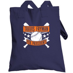 Travis Fryman For President Detroit Baseball Player Funny Totebag