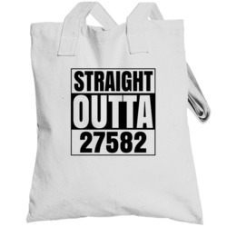 Straight Outta 27582 Stovall North Carolina Compton Parody Totebag