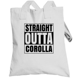 Straight Outta Corolla North Carolina City Compton Parody Totebag
