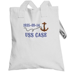 Uss Case 13041 Anchor Navy Ship Totebag