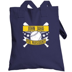 John Jaha For President Milwaukee Baseball Player Funny Totebag