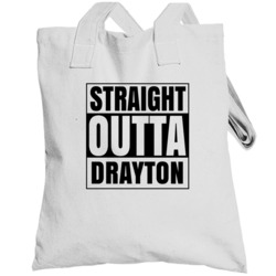Straight Outta Drayton North Dakota City Compton Parody Totebag