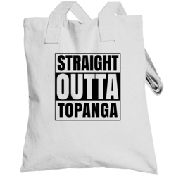 Straight Outta Topanga California City Compton Parody Totebag