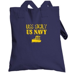 Uss Sicily Us Navy Ship Crew Totebag
