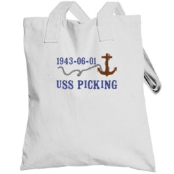 Uss Picking 15858 Anchor Navy Ship Totebag