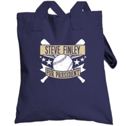 Steve Finley For President San Diego Baseball Player Funny Totebag