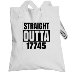 Straight Outta 17745 Lock Haven Pennsylvania Compton Parody Totebag
