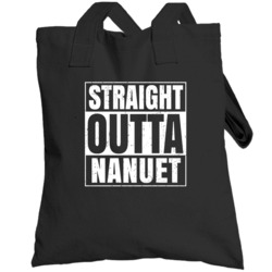 Straight Outta Nanuet New York City Compton Parody Grunge Totebag