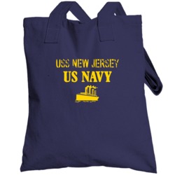 Uss New Jersey Us Navy Ship Crew Totebag