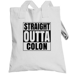 Straight Outta Colon Michigan City Compton Parody Totebag