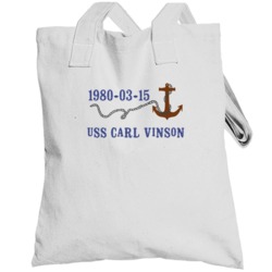 Uss Carl Vinson 29295 Anchor Navy Ship Totebag