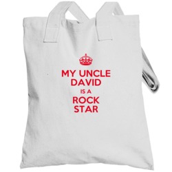 David My Uncle Is A Rock Star Bodysuit Totebag