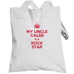 Caleb My Uncle Is A Rock Star Bodysuit Totebag