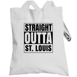 Straight Outta St Louis Michigan City Compton Parody Totebag