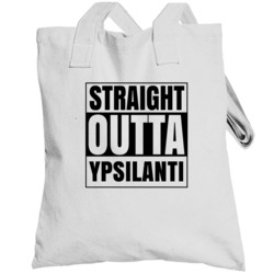 Straight Outta Ypsilanti Michigan City Compton Parody Totebag