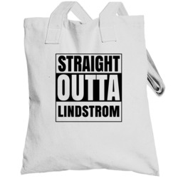 Straight Outta Lindstrom Minnesota City Compton Parody Totebag
