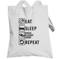 Eat Sleep Gamble Repeat Seneca Allegany Casino Gambling Totebag