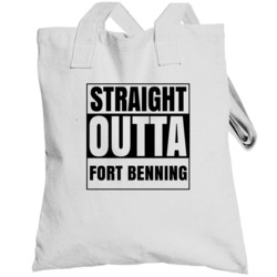 Straight Outta Fort Benning Georgia City Compton Parody Totebag